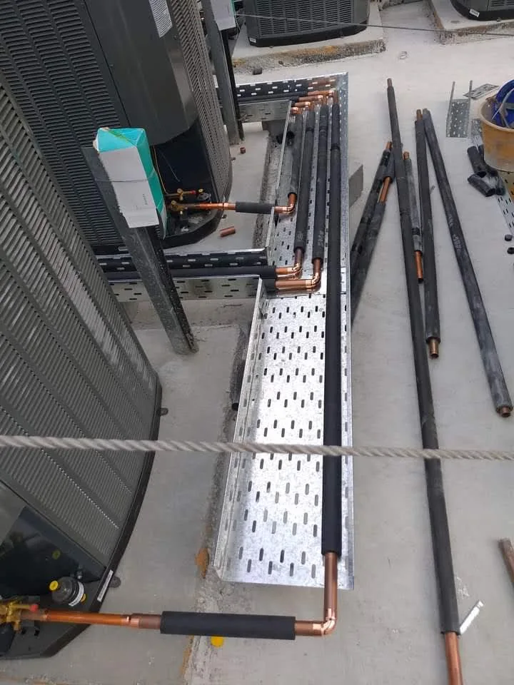 Instalación de tuberías y unidades de un sistema BRF
