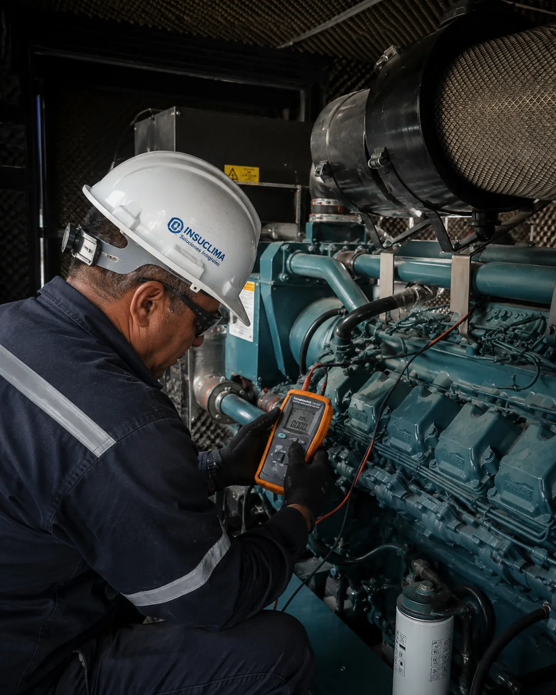 Diagnóstico eléctrico de un generador industrial
